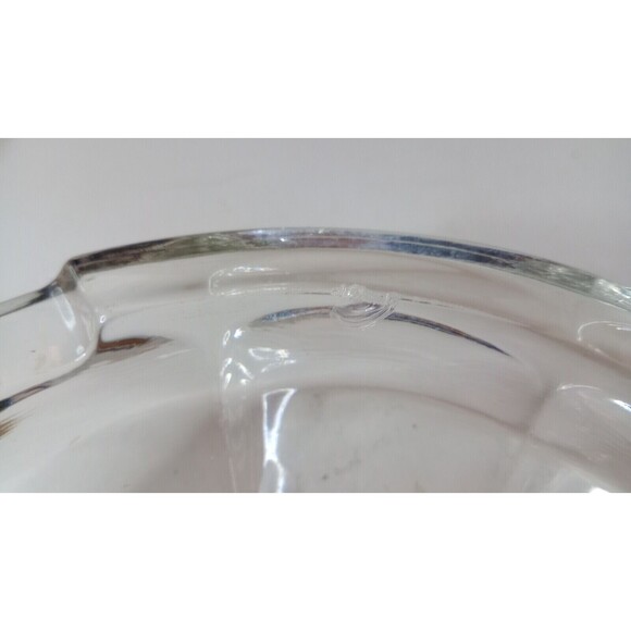 Vintage glass ashtray large 8.5 inches cut glass cigarette cigar ashtray - Picture 7 of 7